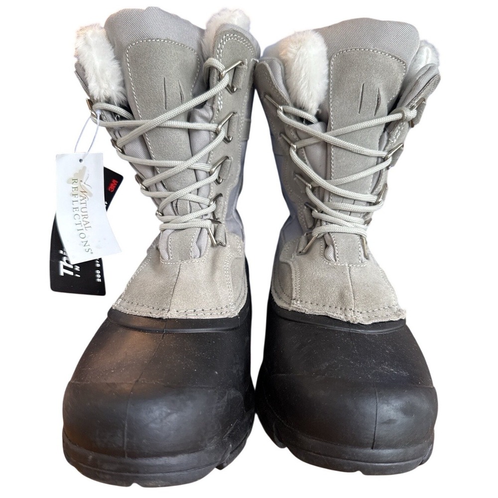 Natural‎ Reflections Leather Winter Boots 11 NIB